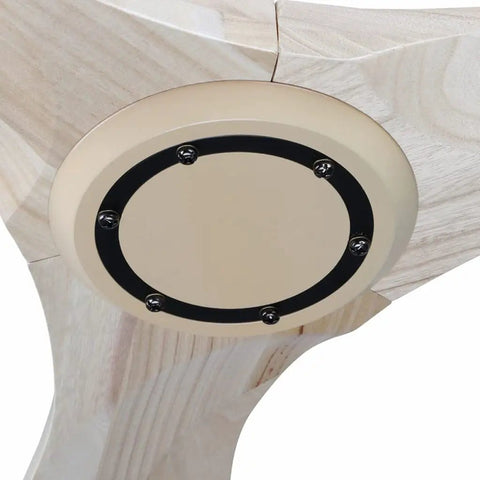 Underside view of the 52 Inch Slick Ceiling Fan With Heavy Duty Solid Wood Blades And Silent Remote Control showing mounting plate.