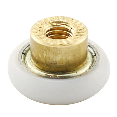 8 Pieces 20mm Glass Sliding Shower Door Rollers Replacement Parts With One Screw Nylon Wheel Copper Core Axle Durable Hanging Wheel