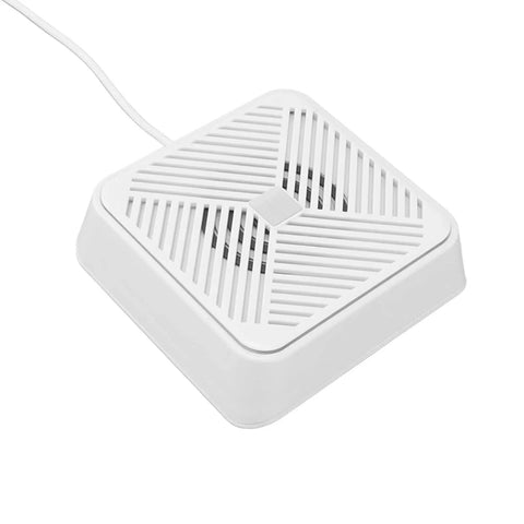 Ultra Compact Portable USB Dishwasher For Kitchen Sink, White Ultrasonic Cleaner on counter with USB cable.