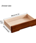 Drawer dimensions of Rustic Wood Desk Organizer With Locking Drawers For Home Office And School Solid Wood Desktop File Cabinet.