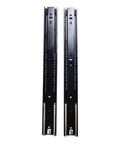 Wide 10 Inch Drawer Slides With Hydraulic Damping Three Section Steel Ball Bearing Rails For Wardrobe Cabinets White Finish Pack Of 2