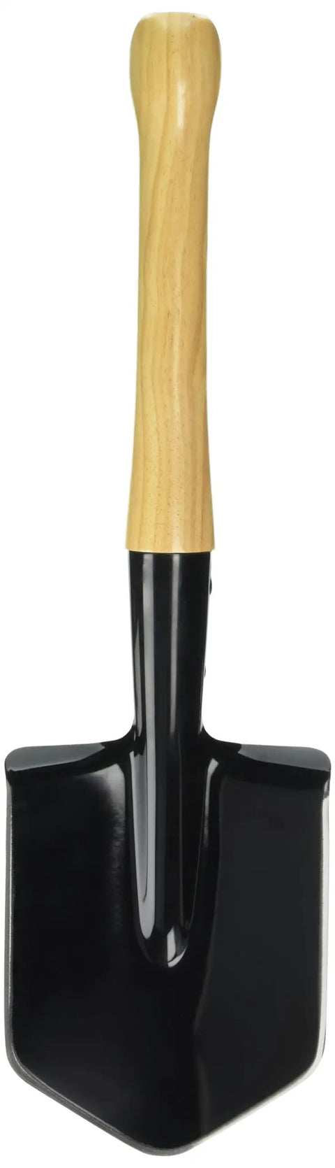 Special Forces Spetsnaz Shovel 19.68 Inch 2mm Thick Blade With Stout Hickory Handle shown vertically against white background