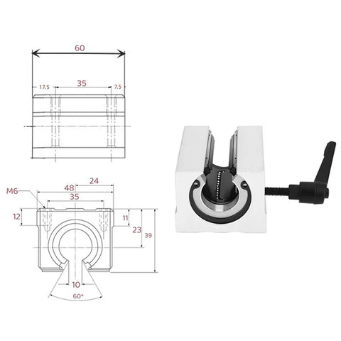 Set Of Four Linear Slide Bearings For 3D Printers With SBR12UU SBR16UU And SBR20UU Lock Type Rails 12mm 16mm 20mm Low Friction Steel