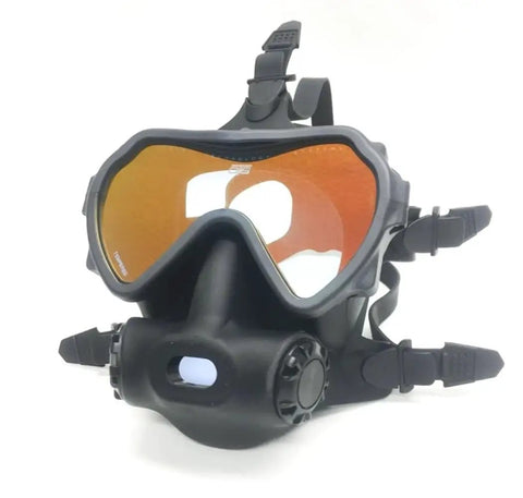 Spectrum Full Face Mask For Scuba Diving In Cold Water, One Size Fits All, Five Point Head Harness, Plastic, Unisex Adult