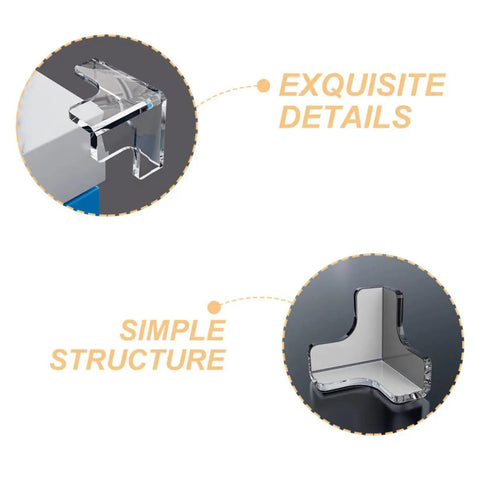Soft PVC Corner Protectors For Desks And Sofas, 10 Pack, Easy No Tools Required Installation showing details and structure