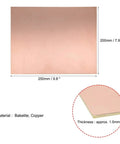 Single Sided Copper Clad Laminate PCB Board Set Of 5 250x200mm 1.5mm Thick for DIY Prototyping with dimensions and material details