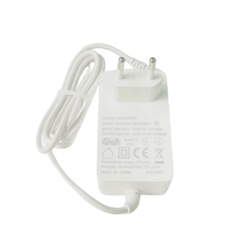 Heavy Duty Charging Dock Replacement For Roidmi Eve Plus And H40 Robot Vacuum Cleaner Kabum Smart 700 Series AC adapter with white casing.