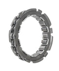 Heavy Duty Motorcycle Starter Overrunning Clutch Bearing Replacement With Slick Smooth One Way Engagement For BE RST 4T CR X9 EV CA MP3 Motors close-up of steel bearing with precision rollers.
