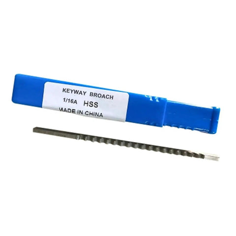 One Eighth Inch Push Type Keyway Broach For High Speed Steel Cutting Tool Ideal For CNC Broaching Machines And Metalworking Projects