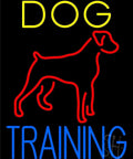 Green Border Dog Training LED Neon Sign With Dimmer For Indoor Use Dope Vibe 19 Inches Tall By 15 Inches Wide Black Square Cut Acrylic Backing