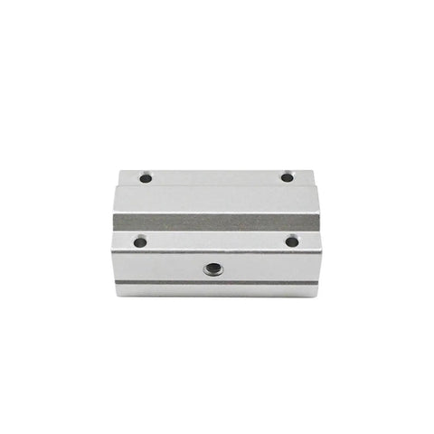 Sweet Precision Linear Ball Bearing Block in silver, designed for 8mm-16mm shafts, ideal for smooth motion in maker projects.