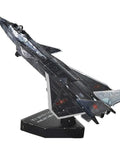 Metal Fighter Jet Puzzle For Adults And Military Enthusiasts, Dope DIY Attack Plane Model Kit For Men in sleek black finish