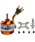 D2822 Brushless Outrunner Motor 1100KV 1450KV 1800KV 2600KV for 2 to 3S RC Multicopters and Fixed Wing UAVs visible with components
