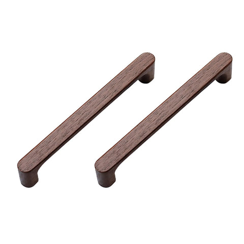 Dark Walnut Solid Wood Cabinet Pulls 2 Pack For Cabinets Doors Drawers Cupboards And Dressers 160mm Easy To Install