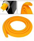 Ride Ready Tubeless Tire Insert For Mountain Bikes EVA Foam Rim Shield Liner Fits 700c 29er And 27.5 Inch Wheels Puncture Resistant Rim Protection For 25 To 32c Tires shown in coiled position with detailed view of EVA material.
