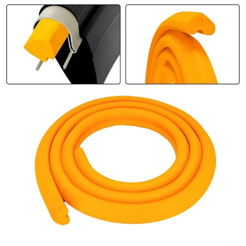 Ride Ready Tubeless Tire Insert For Mountain Bikes EVA Foam Rim Shield Liner Fits 700c 29er And 27.5 Inch Wheels Puncture Resistant Rim Protection For 25 To 32c Tires shown in coiled position with detailed view of EVA material.