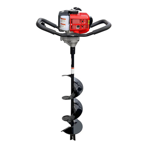 Forty Three CC Gas Earth Auger Powerhead With 8 Inch Auger Bit For Post Holes EPA Compliant Durable One Man Digger With Low Vibration Handles