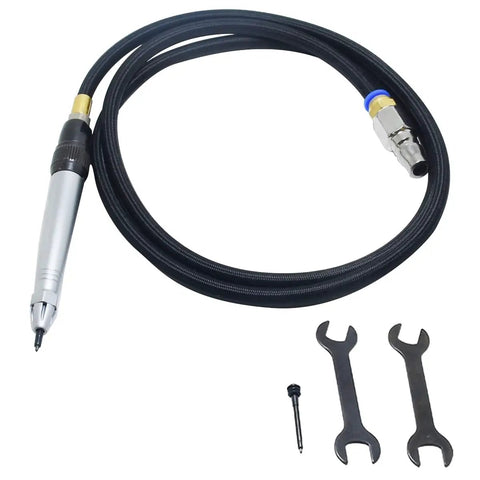 Industrial Grade Pneumatic Scribe Air Engraving Pen For Hella Precise Fossil Cleanup and Metal Marking on Glass Wood with tools and hose.