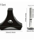 Heavy Duty Plastic Lawn Mower Handle Screw Nut Knob Kit With Tri-Cornered Design For Universal Fit Replacing Broken Fasteners On Most Major Power Equipment Brands Without Losing Grip, 1 set, 52mm black