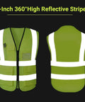 Top Shelf Custom Class 2 Safety Vest With Full Zipper And Deep Pockets High Visibility Reflective Workwear For Crews Volunteers Runners And Crossing Guards Fresh Pink Design Built Tough To Stand Out On Every Job Site with 2-inch reflective stripes.