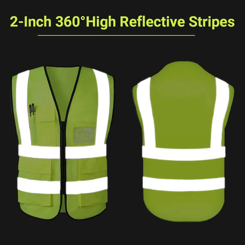 Top Shelf Custom Class 2 Safety Vest With Full Zipper And Deep Pockets High Visibility Reflective Workwear For Crews Volunteers Runners And Crossing Guards Fresh Pink Design Built Tough To Stand Out On Every Job Site with 2-inch reflective stripes.