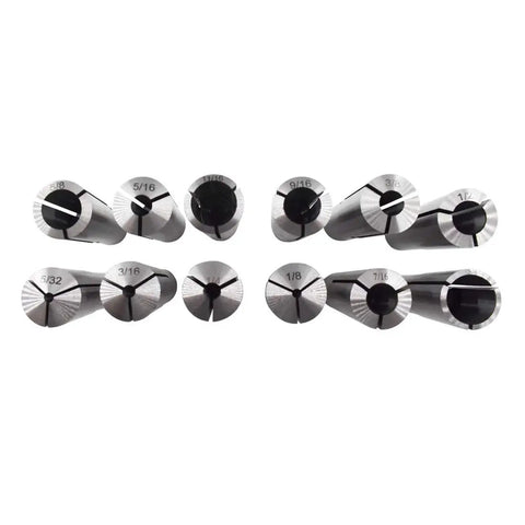 3MT Collet Set 12 Pc From 1/8 Inch To 3/4 Inch With 3/16 1/4 3/8 1/2 5/8 Inch Chuck For Bridgeport Mills Hardened And Precision Ground