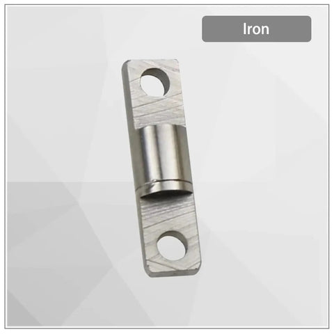 Heavy-duty torque hinge with embedded shaft, metal finish, 360-degree rotation, two mounting holes