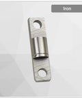 Stainless steel self-closing reversible door hinge with embedded torque shaft, 360° rotatable, close-up view