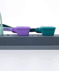 Dope Designer Series Rose Power Strip With 3 Outlets And Dual USB Ports featured with plugged-in colored cords.