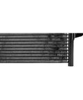Upgrade Your Nissan Titan XD Ride With This Heavy Duty Transmission Oil Cooler Built For 5.0L Engines From 2016-2019 To Keep Things Chill And Reliable. black metal transmission oil cooler core with fittings