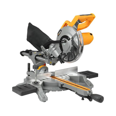 Eight And A Quarter Inch Sliding Miter Saw With Laser Guide For Wood And Metal Cuts, Twelve Point Five Amp Bevel Sliding Chop Saw