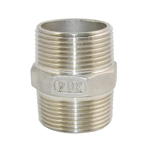 One And A Quarter Inch NPT Male Threaded Hex Nipple Stainless Steel 304 Quick Coupler Pipe Fitting for Air Water Fuel Lines