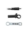 Pop Rivet Gun Adapter Kit With Four Head Sizes 2.4mm 3.2mm 4.0mm And 4.8mm Drill Attachment, aluminum alloy, with handle and wrench