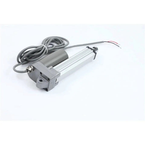 Top Shelf Electric PMDC Brushed Motor Push Pull Linear Actuator Controller with gray housing and cable, ideal for tough projects.