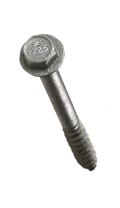 No. 10 Strong Drive SD Connector Screw 2-1/2 Inch with Quarter Inch Hex Head Pro Grade Heavy Duty Galvanized Coating in focus