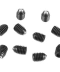M6 Carbon Steel Ball Screws and Spring Plunger Set, 10 Pieces, Hex Socket Ball Plungers for Precise Positioning, Industrial Grade