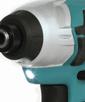 Close-up of a Lightweight 12V Max Cordless Drill Driver And Impact Driver Combo Kit With 1.5Ah Battery, showing the nozzle.