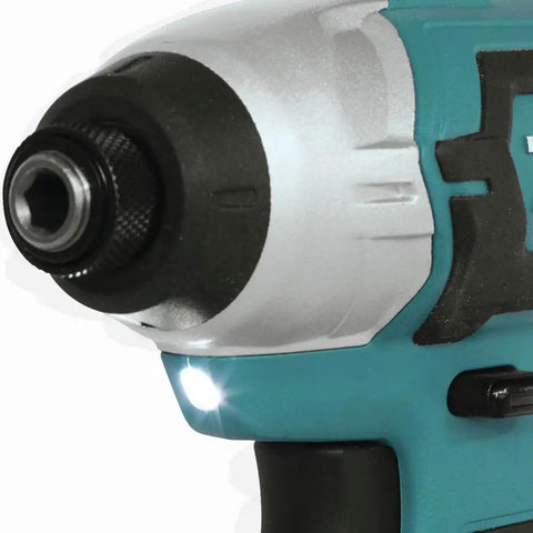 Close-up of a Lightweight 12V Max Cordless Drill Driver And Impact Driver Combo Kit With 1.5Ah Battery, showing the nozzle.