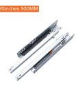 Premium Quality Bottom Mount Drawer Slides Two Pair Hardcore Concealed Under Cabinet Glides for 20 inches 500mm steel tracks.