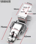 Heavy Duty Toggle Catch Latch Set With Adjustable Duckbill Buckle Hasp For Cabinets Doors And Windows In Durable 304 Stainless Steel Material close-up, showing dimensions.