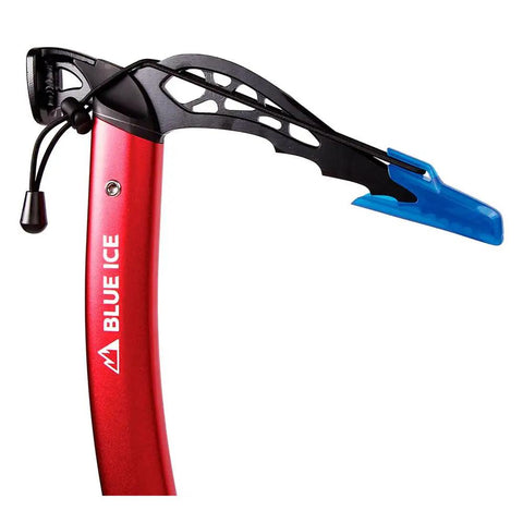 Akila Ice Axe Hammer For Alpine Climbing And Ski Mountaineering, red handle with chromoly head and protective cover