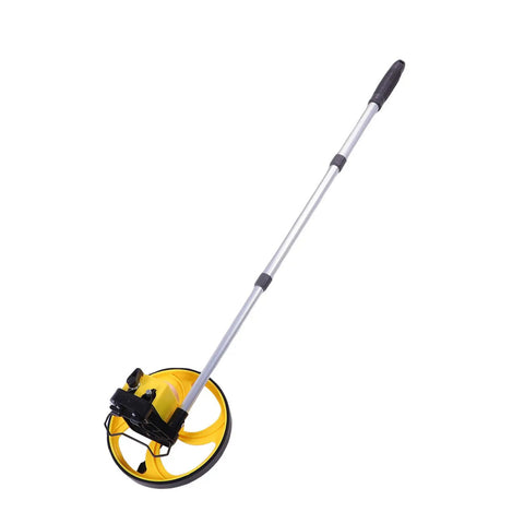 Baxnore 8 Inch Measuring Wheel with 0 9999.9 Meter Telescopic Pole, showing adjustable rod and durable wheel design.
