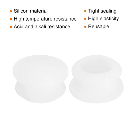 Transparent Round Silicone Plugs Snap Locking Flush Panel Grommets Heavy Duty Waterproof Rubber Bulkhead Seal 17Mm for sealing applications.