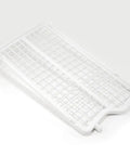 DC93-00374D Die Rack Dry Assembly Replacement For Samsung OEM Part, white plastic grid, side angle view