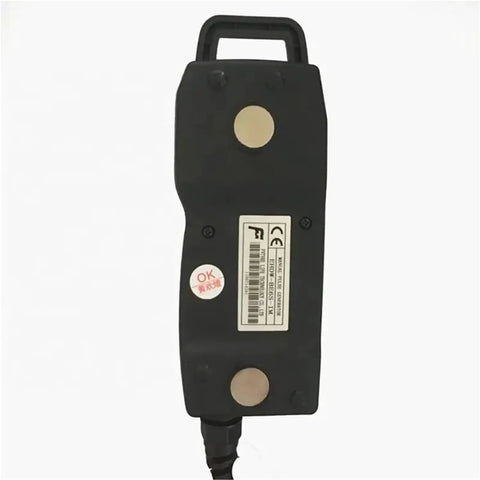 Grab This Sweet CNC Electronic Handwheel With Multiple MP Modes Including BD4S BA5S BE6S And More. back view, black plastic CNC handwheel controller with cable
