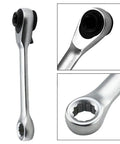 AugustknowU 1/4 Inch Double Ended Ratchet Wrench With 72 Tooth Gear For Ultra Tight Spots, Perfect Mini Hex Key Set Access And Heavy Duty Mechanics Tool Kit In Sleek Silver Finish, silver chrome vanadium steel ratchet wrench