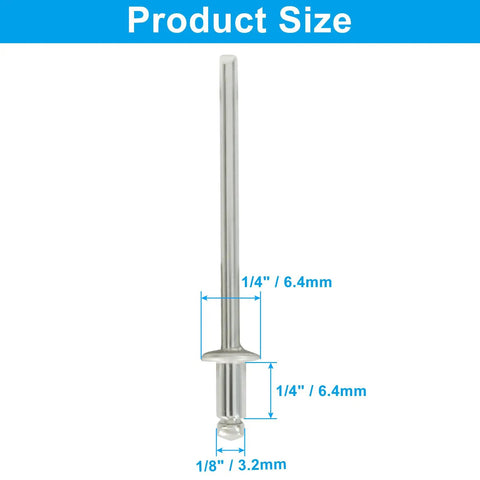 Top Shelf 304 Stainless Steel Blind Rivets 1/8 X 1/4 Inch 50 Pack For Auto Repair And Home Diy Projects With Badass Rust Resistance And Rock Solid Performance That Is Totally Legit