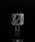 Oscarbide annular cutter with 3/4 in Weldon shank, 1-11/16 in diameter and 1 in depth of cut, front view
