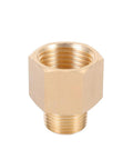 Brass NPT hex bushing adapter 3/8 to 1/2 inch for plumbing