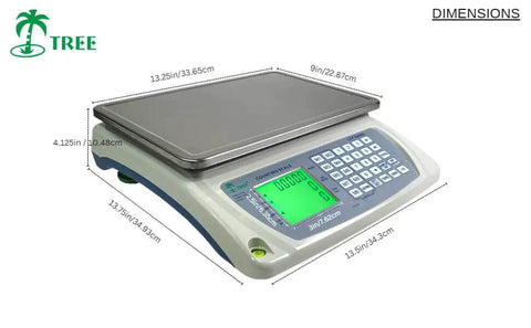 LCTx 66 Large Counting Scale with 66 lb capacity, 0.001 lb precision, ABS housing, and stainless steel tray for warehouses and labs.